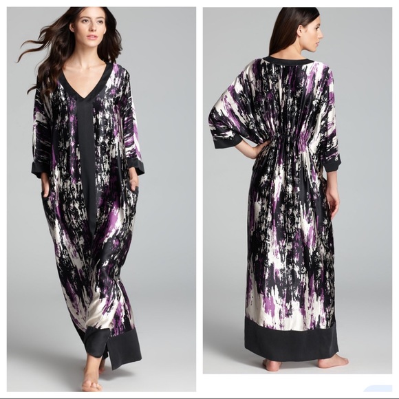 Donna Karan Dresses & Skirts - Donna Karan Silk Glamour Printed Silk Caftan
